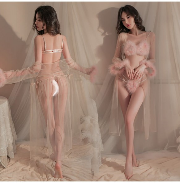 FEE ET MOI - Sexy Plush Sheer Bikini (Pink) FEE ET MOI - Sexy Plush Sheer Bikini (Pink)